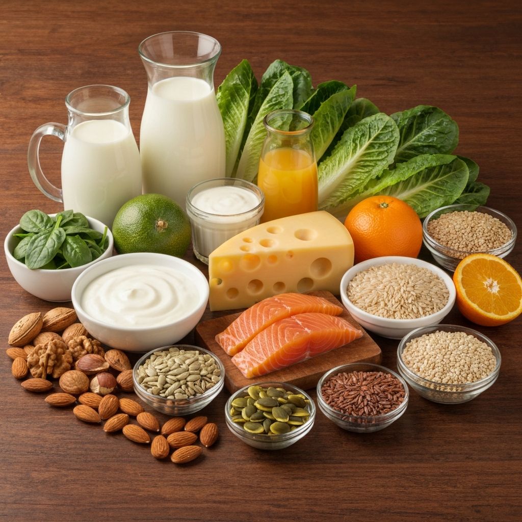 Nutrient-rich foods supporting bone health